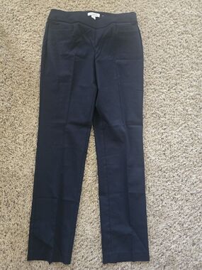 Liz Claiborne Black Straight Leg Dress Pants 10 Tall